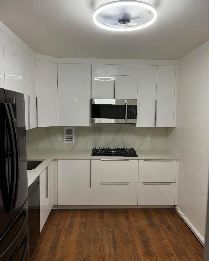 Renovated kitchen with quartz countertops in Colchester